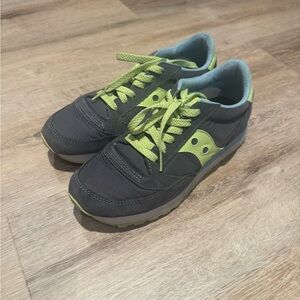 Saucony Charcoal and Lime Athletic Shoes